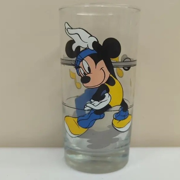 VINTAGE Bundle | 4 Minnie Mouse Jazzercise Boombox Glass Drinking Cup!! - Picture 5 of 5